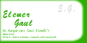 elemer gaul business card